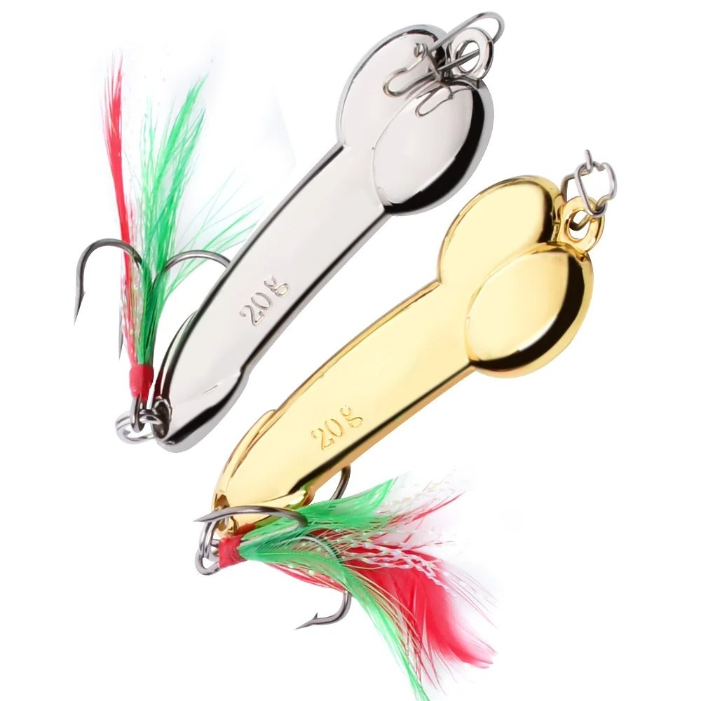Fishing Lure Spoon - 금속 숟가락 페니스 모양 낚시 미끼