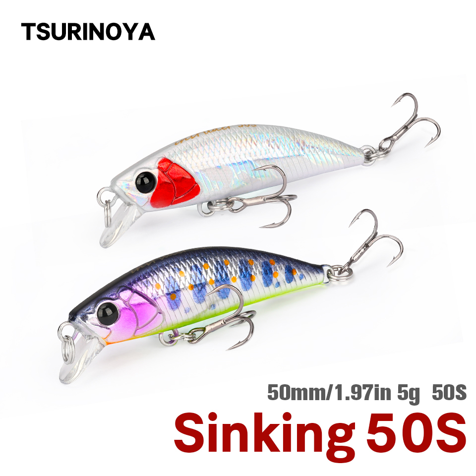 Fishing Lure Jerkbait - TSURINOYA 50S 새로운 색상 5cm 5g