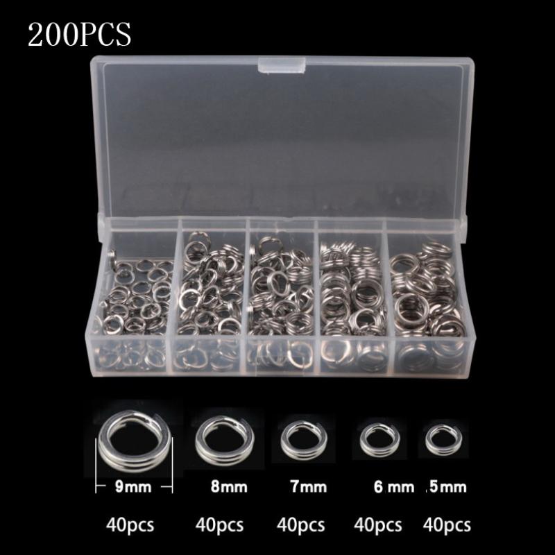 Fishing Lure Accessories - 200개 5가지 사이즈 고강도 스테인리스 스틸