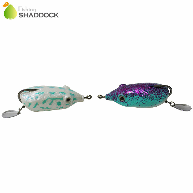 부드러운 고무 개구리 낚시 미끼 혼합 색상 그루브 후크 - Fishing Lure Blade Bait 리뷰 및 가격