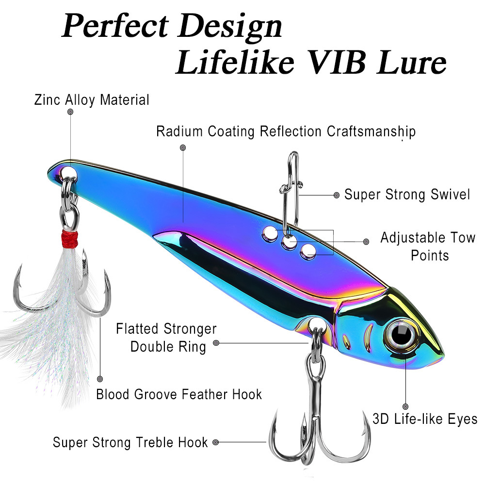 다채로운 색상의 금속 VIB 루어 미끼, 모든 수심층에 - Fishing Lure Spoon 리뷰 및 가격
