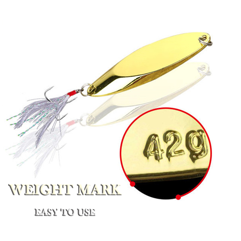 1pc 2.5g-35g 금속 스푼 루어 샤프 트레블 훅 - Fishing Lure Spoon 리뷰 및 가격