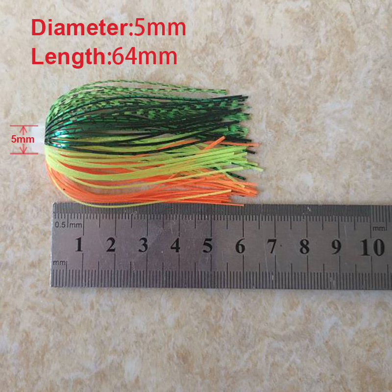 5 개/몫 88 가닥 64mm 실리콘 스커트 탄성 구멍 - Fishing Lure Spinnerbait 리뷰 및 가격