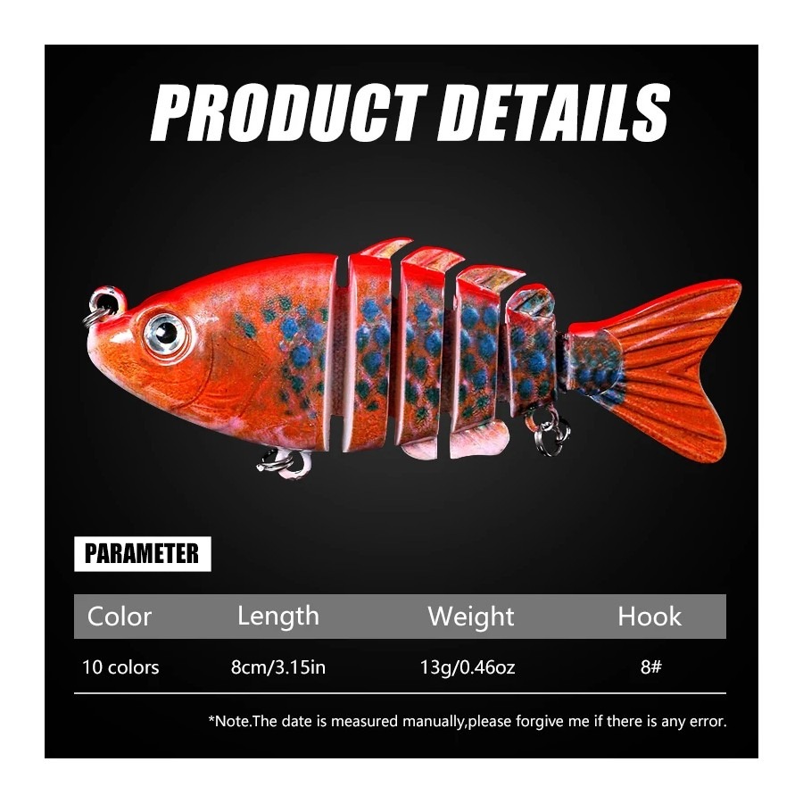 1PCS 8cm 13g 실물 같은 낚시 루어 스윔베이트 - Fishing Lure Crankbait 리뷰 및 가격