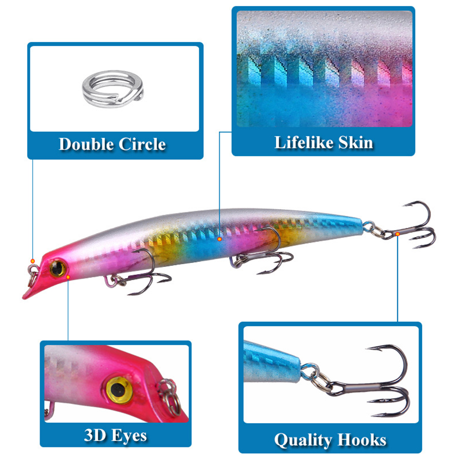 6pcs 크랭크베이트 낚시는 파이크 트롤링 잉어 낚시  - Fishing Lure Popper 리뷰 및 가격