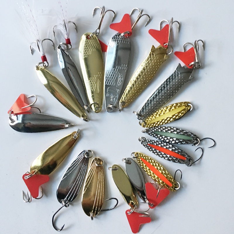 낚시 루어 키트 16종 세트 트롤링 지깅 루어 금속 스 - Fishing Lure Spinnerbait 리뷰 및 가격