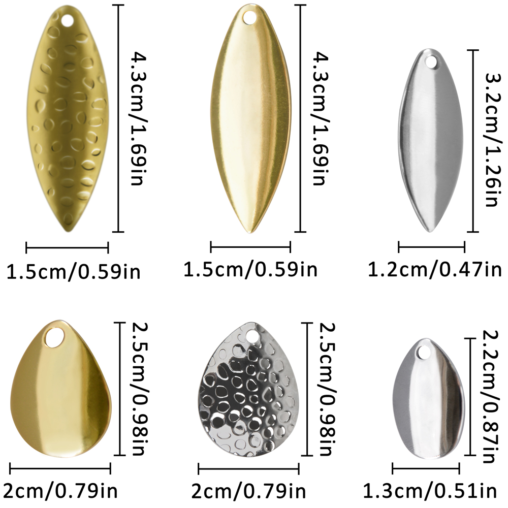 50Pcs 낚시 미끼 스피너 블레이드 금속 스푼 미끼  - Fishing Lure Buzzbait 리뷰 및 가격