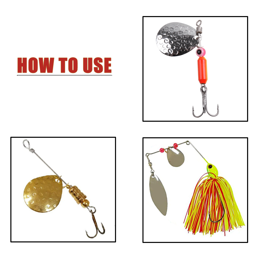 50Pcs 낚시 미끼 스피너 블레이드 금속 스푼 미끼  - Fishing Lure Buzzbait 리뷰 및 가격