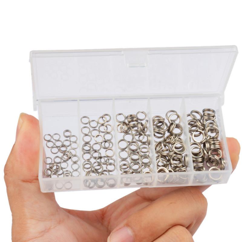 200개 5가지 사이즈 고강도 스테인리스 스틸 스플릿  - Fishing Lure Accessories 리뷰 및 가격